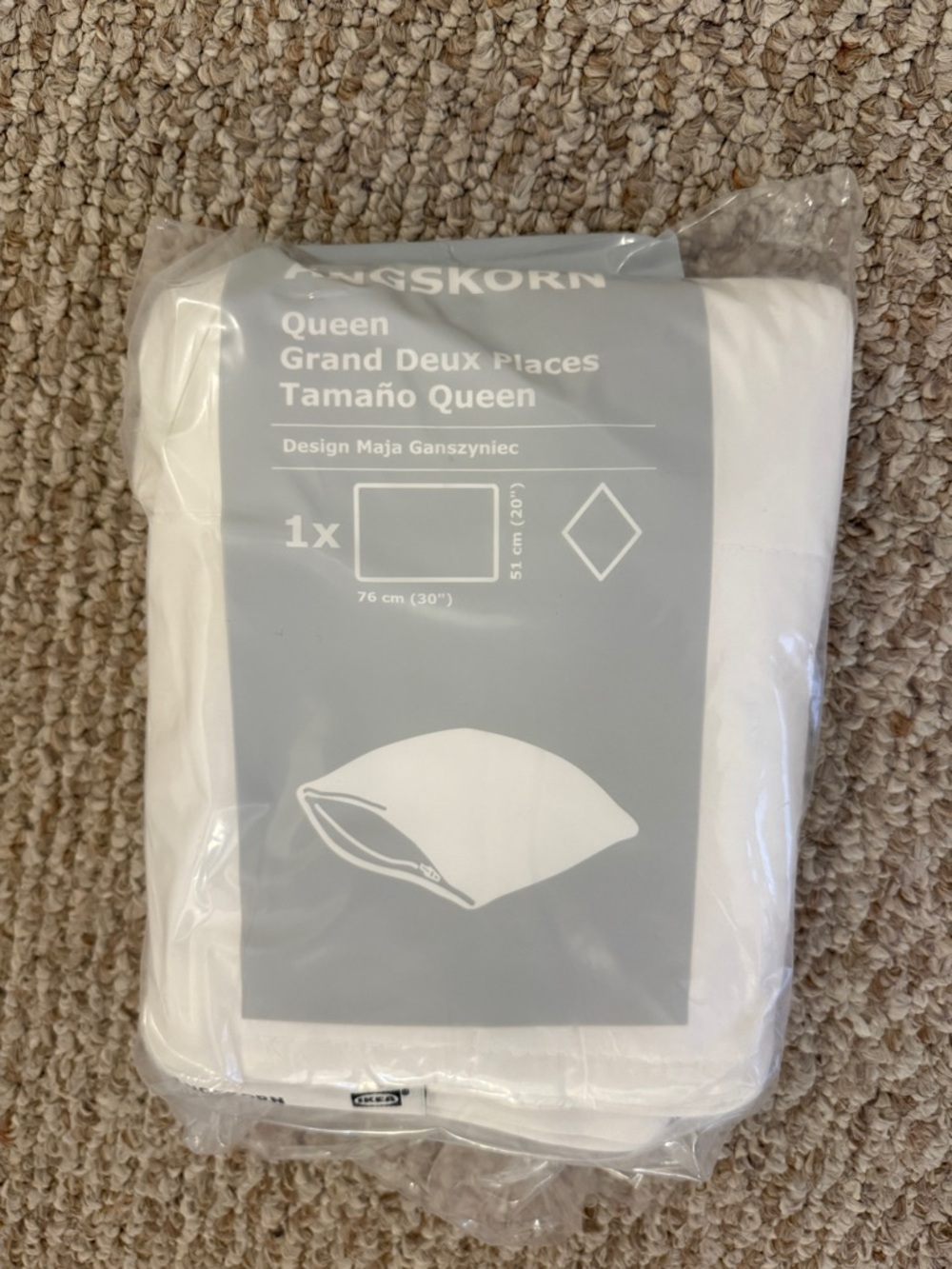 IKEA Angskorn White Pillow Protector - Queen